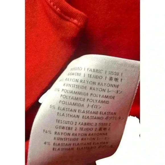 STELLA MCCARTNEY Paneled Sleeveless Dress in Red Size 40 - Picture 9 of 14